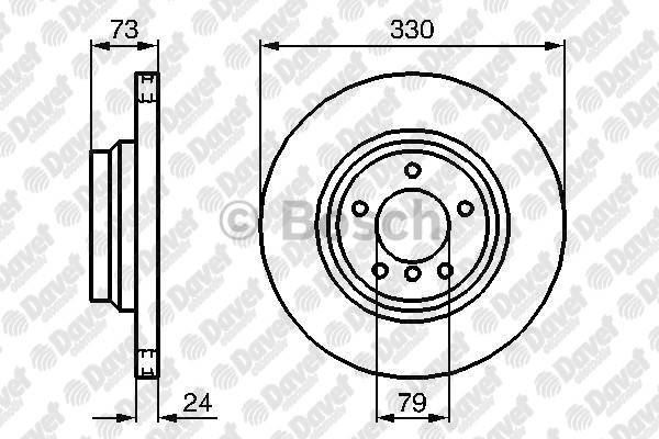 BOSCH 0986479215 Fren Diski On Havali (330 24-22.4mm ) Bmw 3 Seriso (E90 E92)  ####